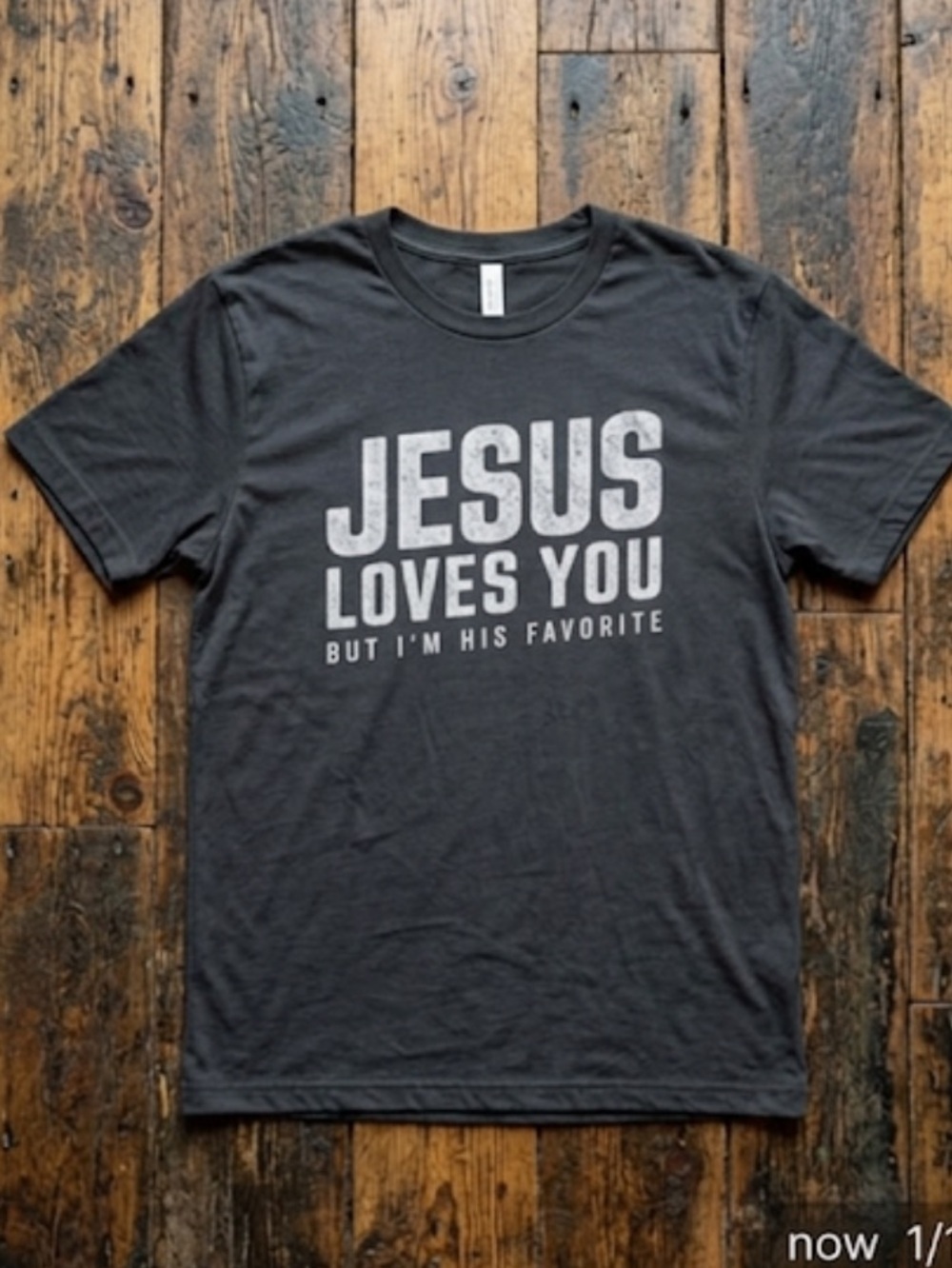 Jesus Loves You Black Graphic T-Shirt